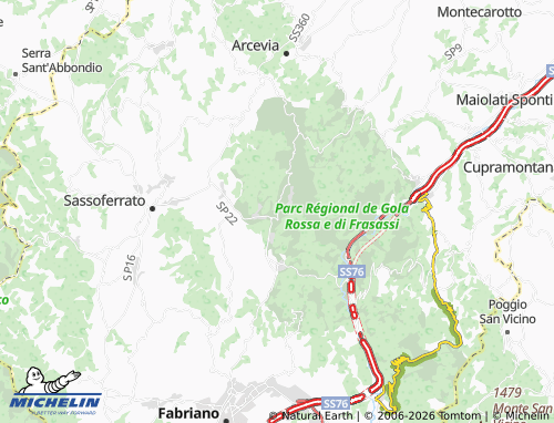 Mapa MICHELIN Genga - ViaMichelin
