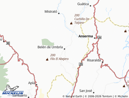 Carte MICHELIN Belén de Umbría - ViaMichelin