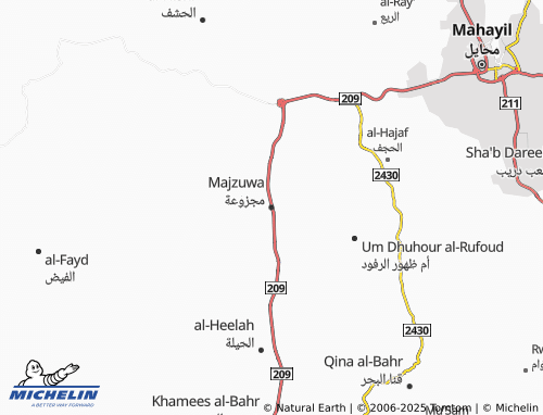 MICHELIN Majzuah map - ViaMichelin