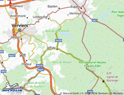 MICHELIN Herbiester map - ViaMichelin