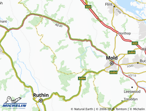 Mappa MICHELIN Cilcain - ViaMichelin