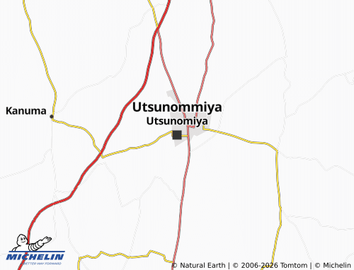 Mappa MICHELIN Utsunomiya - ViaMichelin