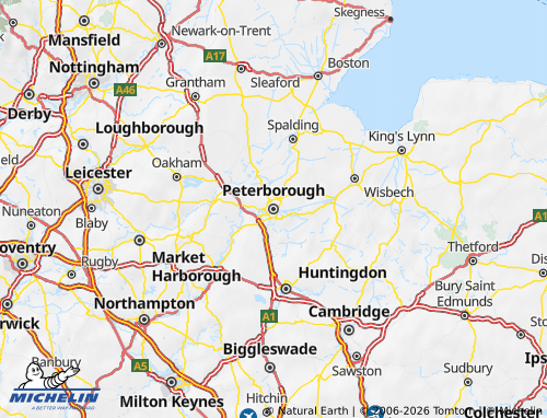 Carte MICHELIN Peterborough - ViaMichelin