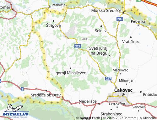 MICHELIN Dragoslavec Breg map - ViaMichelin