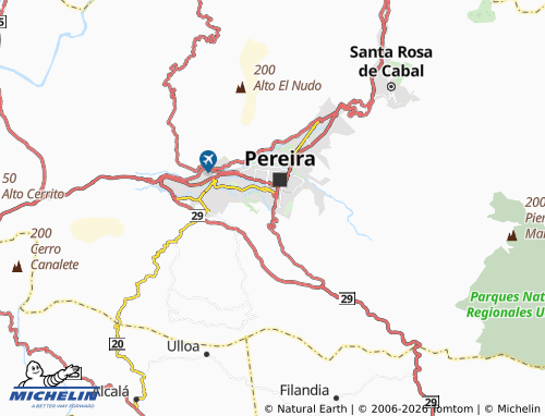 Carte MICHELIN Ciudad Pereira - ViaMichelin