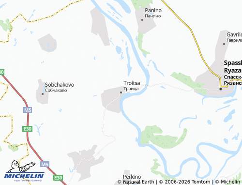 MICHELIN Troitsa map - ViaMichelin
