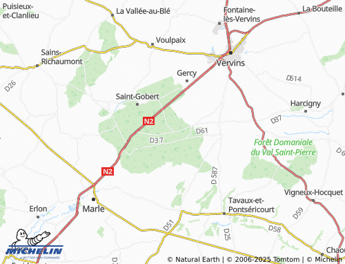 Carte MICHELIN Houry - ViaMichelin
