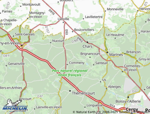 MICHELIN Moussy map - ViaMichelin