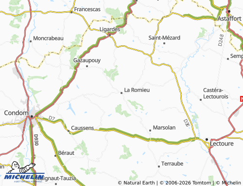 MICHELIN La Romieu map - ViaMichelin