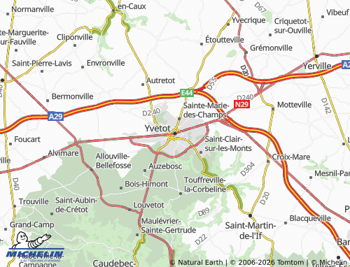 Carte MICHELIN Yvetot - ViaMichelin