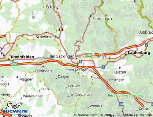 MICHELIN Bad Säckingen map - ViaMichelin