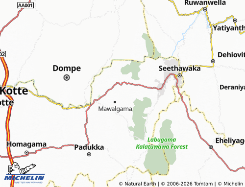 Mappa MICHELIN Kadugoda North - ViaMichelin