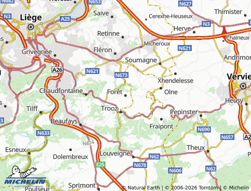 Mappa MICHELIN Forêt - ViaMichelin