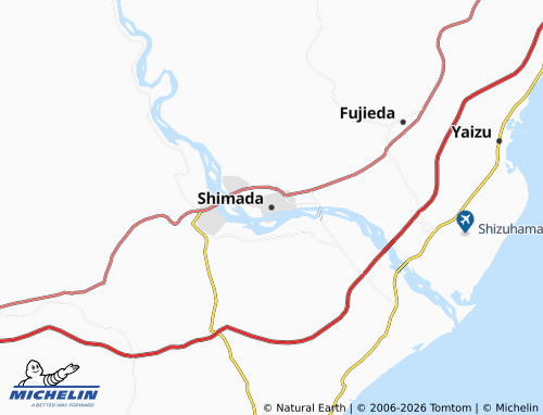 MICHELIN-Landkarte Shimada - ViaMichelin