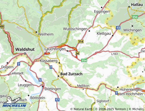 MICHELIN-Landkarte Oberlauchringen - ViaMichelin