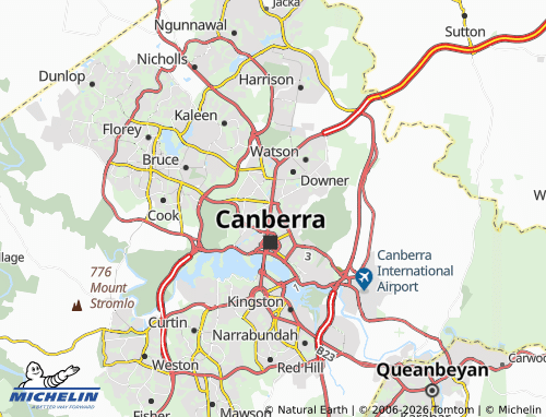 MICHELIN Braddon map - ViaMichelin