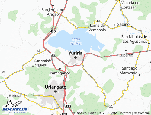 Mappa MICHELIN Yuriria - ViaMichelin