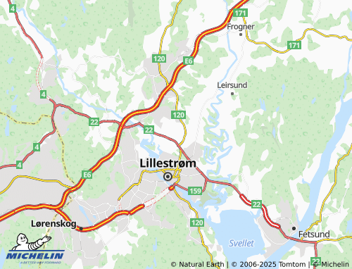 MICHELIN Kjeller map - ViaMichelin