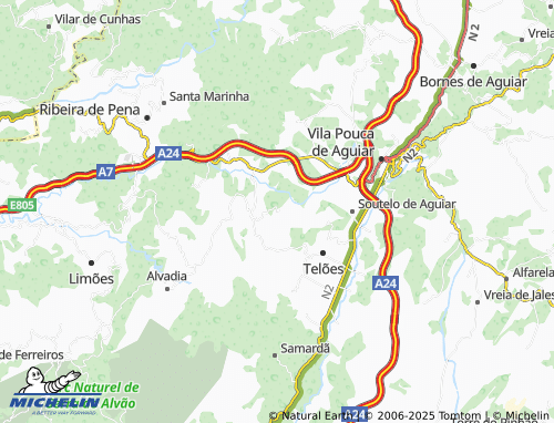 MICHELIN Povoação map - ViaMichelin