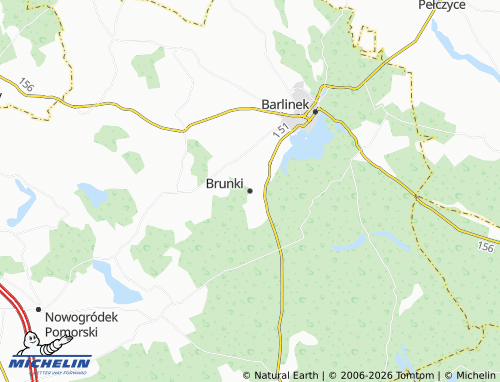 MICHELIN-Landkarte Brunki - ViaMichelin