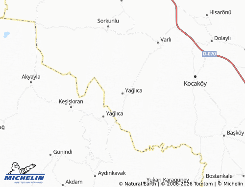 MICHELIN Yağlıca map - ViaMichelin