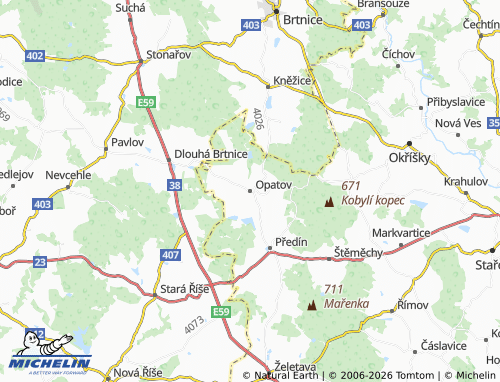Mappa MICHELIN Opatov - ViaMichelin