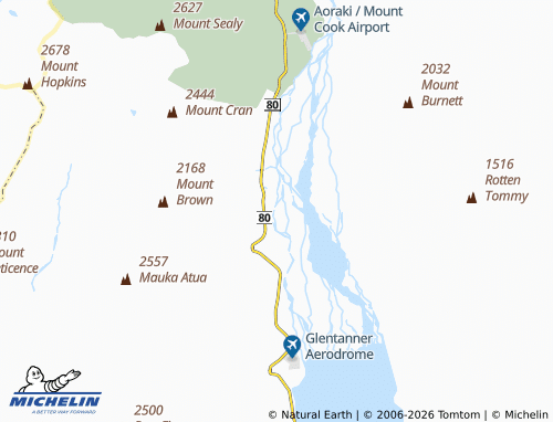 Mapa MICHELIN Tasman River - ViaMichelin