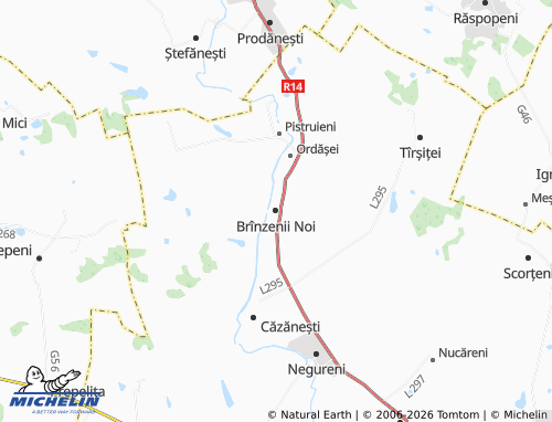 MICHELIN Brînzenii Noi map - ViaMichelin