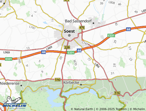 MICHELIN Hiddingsen map - ViaMichelin