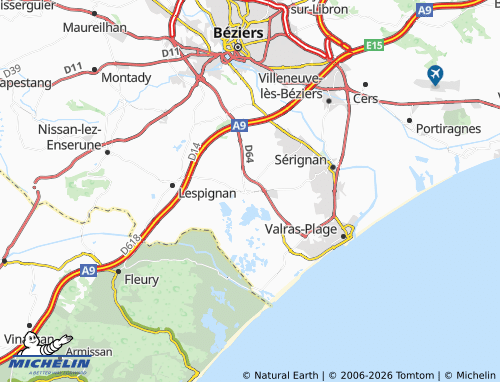 MICHELIN Vendres map - ViaMichelin