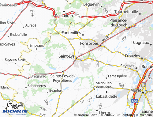 Mappa MICHELIN Saint-Lys - ViaMichelin
