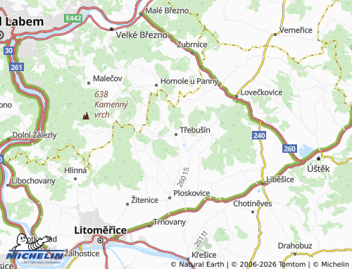 Mappa MICHELIN Třebušín - ViaMichelin