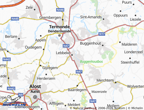 MICHELIN Lebbeke map - ViaMichelin