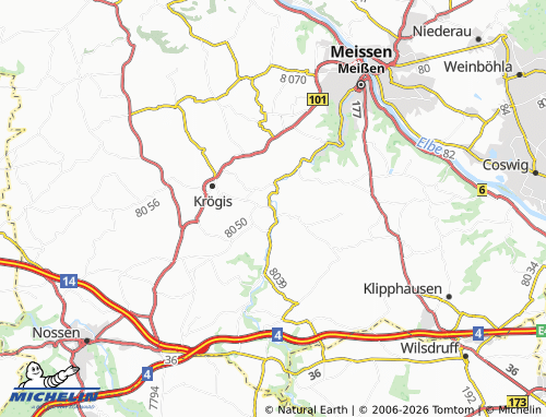 MICHELIN Roitzschen map - ViaMichelin