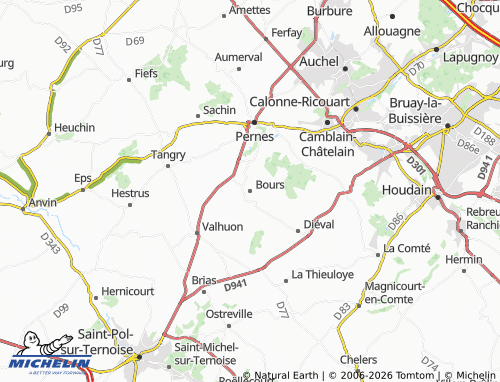 Mapa MICHELIN Bours - ViaMichelin