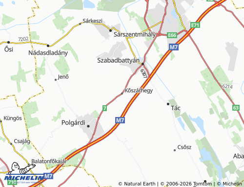 Mappa MICHELIN Kőszárhegy - ViaMichelin