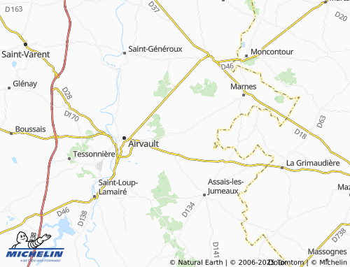 MICHELIN Borcq-sur-Airvault map - ViaMichelin