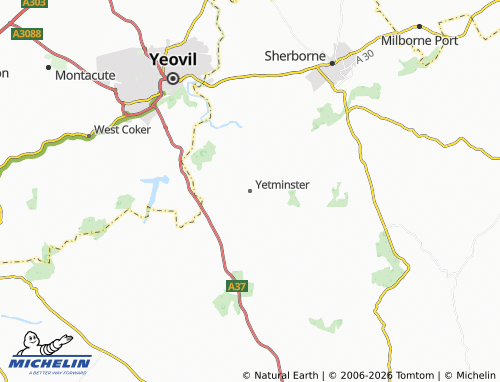 Carte MICHELIN Yetminster - ViaMichelin