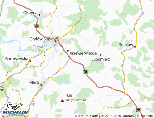 MICHELIN Radoniów map - ViaMichelin
