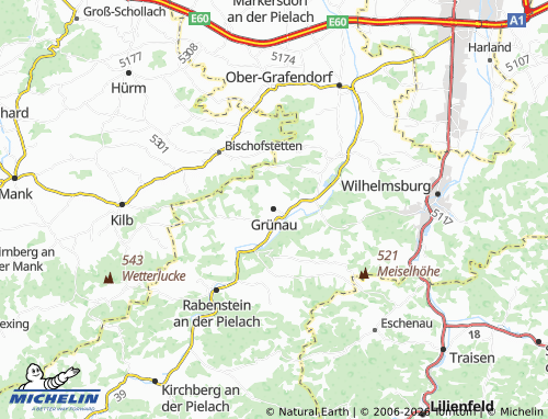 MICHELIN Grünau map - ViaMichelin