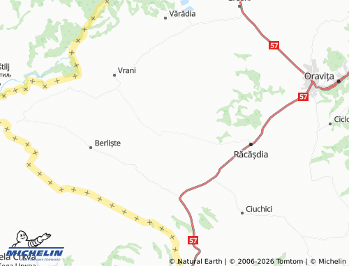MICHELIN Vrăniuț map - ViaMichelin