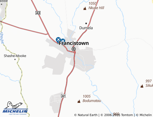 MICHELIN Block 1 map - ViaMichelin