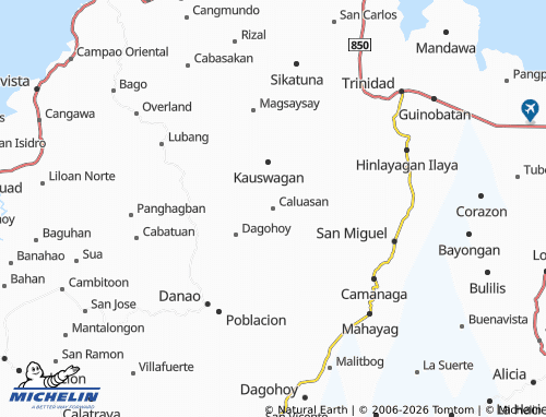 MICHELIN Caluasan map - ViaMichelin