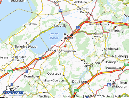 Mappa MICHELIN Münchenwiler - ViaMichelin