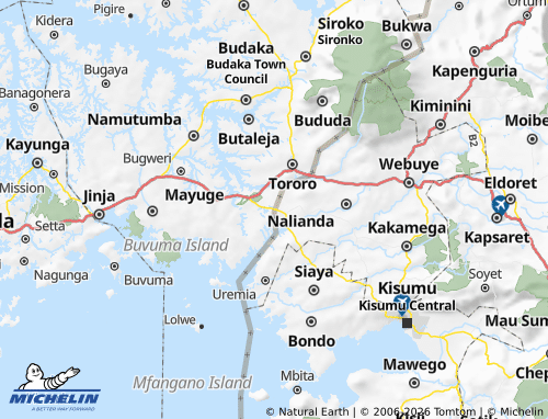 MICHELIN-Landkarte Busia Municipality - ViaMichelin