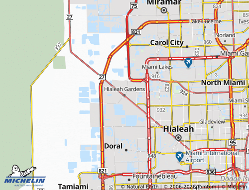 Mappa MICHELIN Hialeah Gardens - ViaMichelin