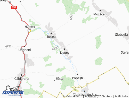 Mapa MICHELIN Izvoru - ViaMichelin