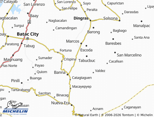 MICHELIN Tabtabagan map - ViaMichelin