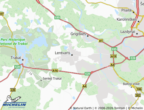 Kaart MICHELIN Lentvaris - ViaMichelin