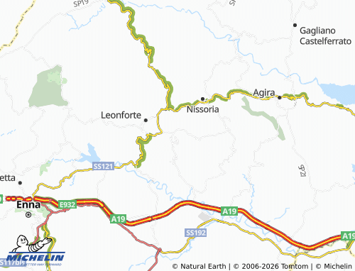 MICHELIN Assoro map - ViaMichelin